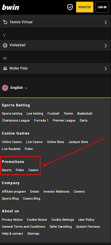 Bwin promotions