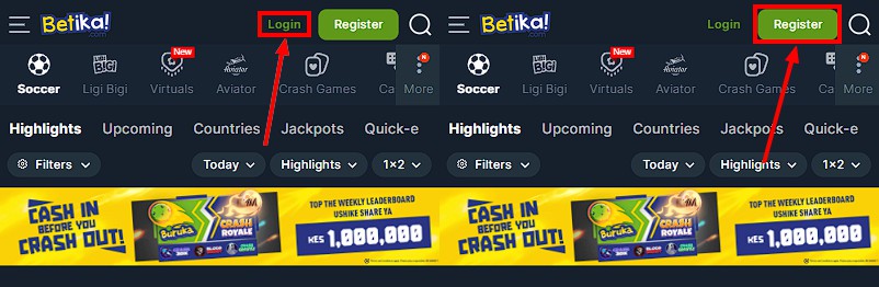 Betika registration login