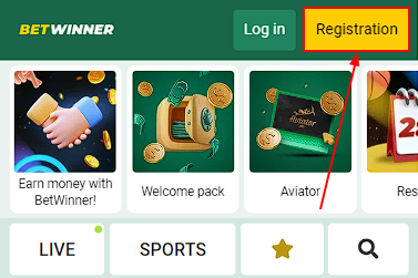 Betwinner registration