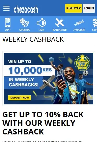 Chezacash Weekly Cashback