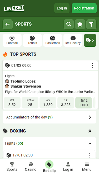 Linebet Boxing Betting