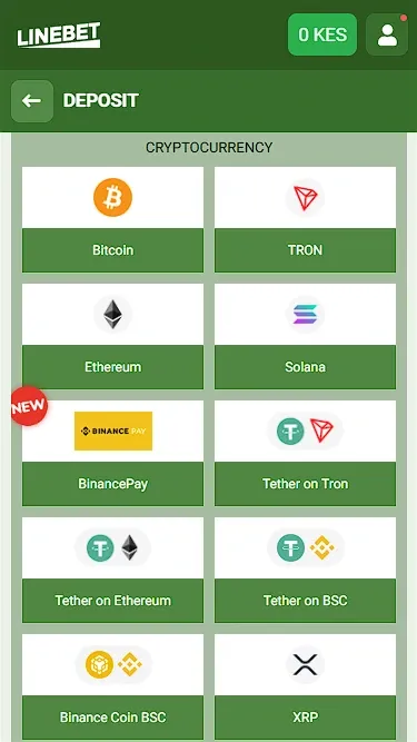 Linebet Account Top-Up via Crypto