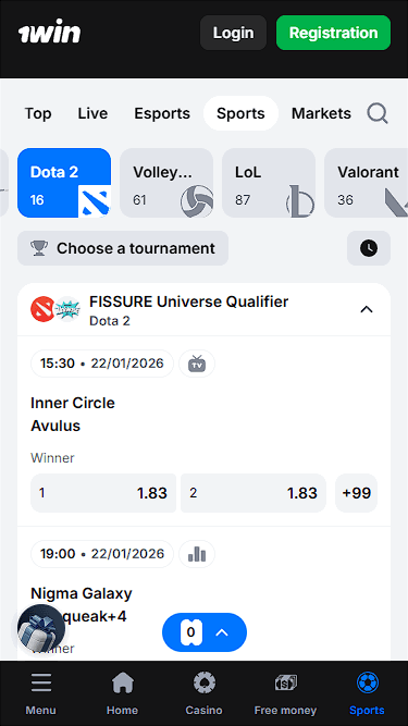 1win Betting on Dota 2