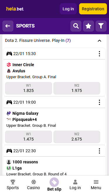 Helabet Betting on Dota 2