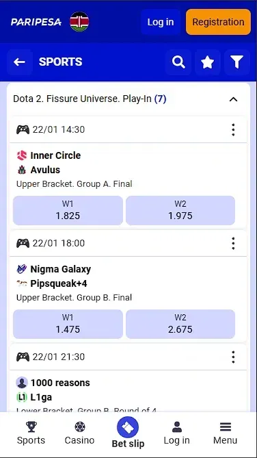 Paripesa Betting on Dota 2