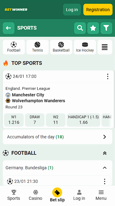 Attractive Odds on Football Betwinner