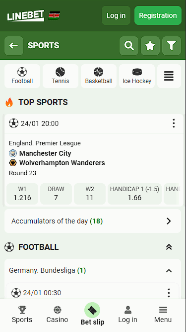 Attractive Odds on Football Linebet