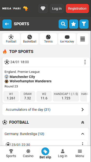 Attractive Odds on Football Megapari