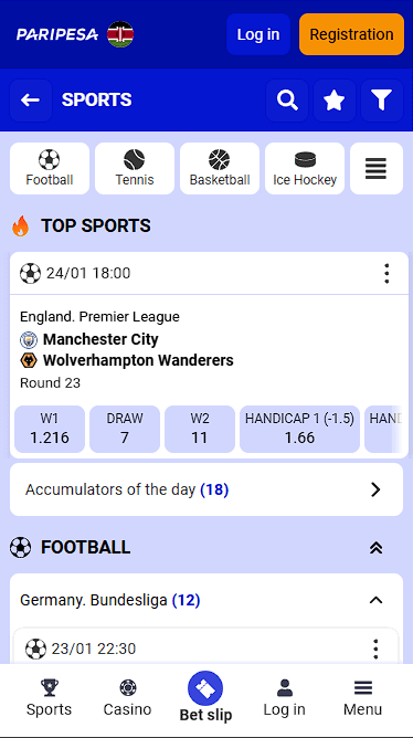 Attractive Odds on Football Paripesa