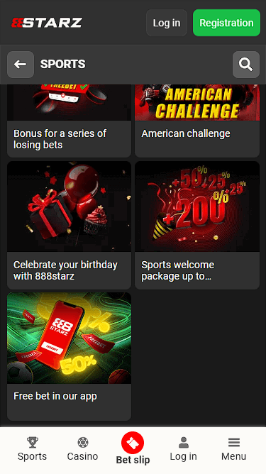 888Starz Free Bonuses